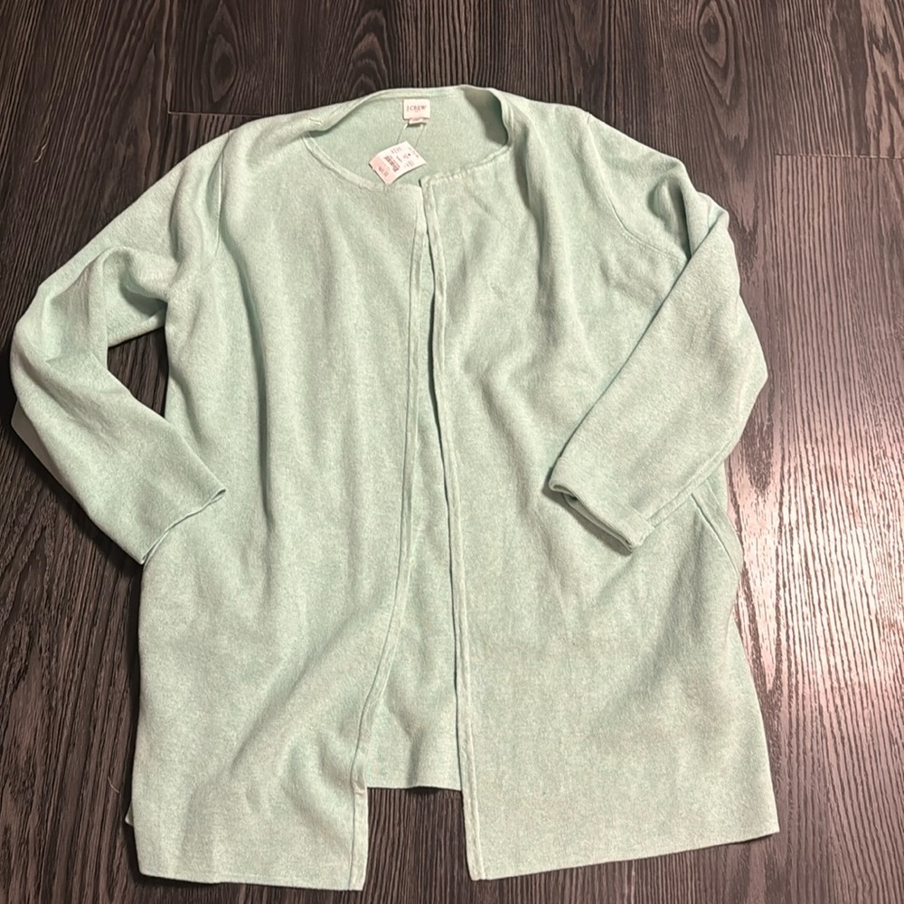 Light Mint Open Front Women's Jacket